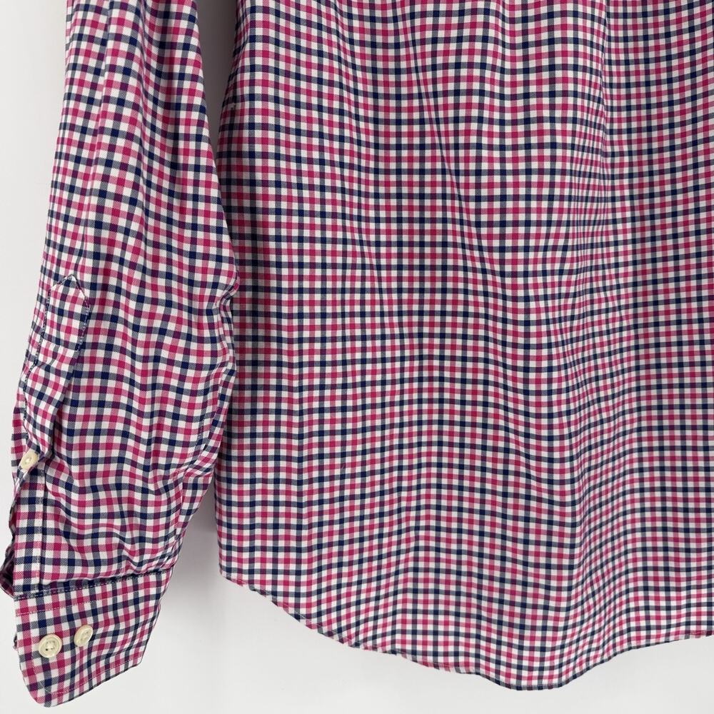 Ralph Lauren Shirt Pink White Blue Gingham Check Plaid Non Iron Mens Size Medium - Picture 7 of 10
